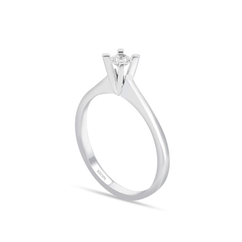 G Renk 0.15 Karat Pırlanta Tektaş Yüzük