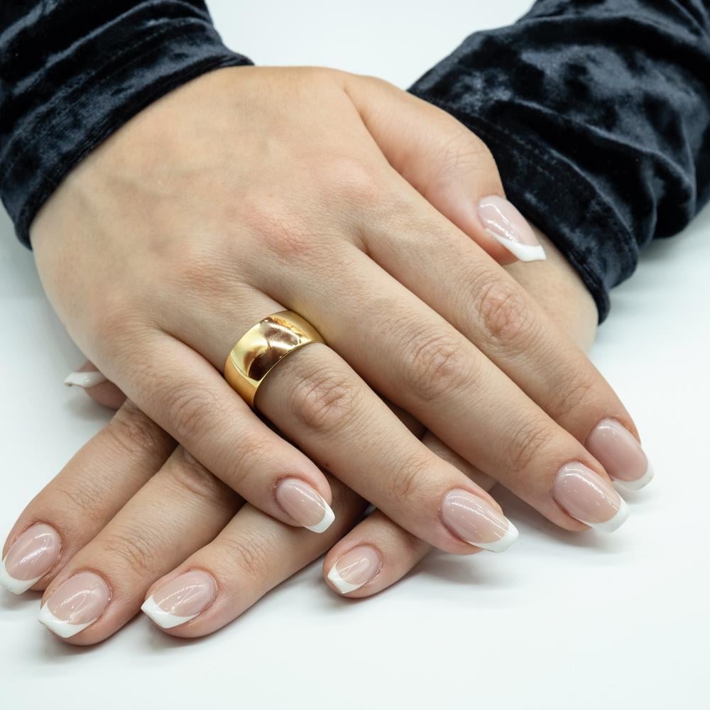 Klasik 10mm. Bombe1'li Kadın Alyans