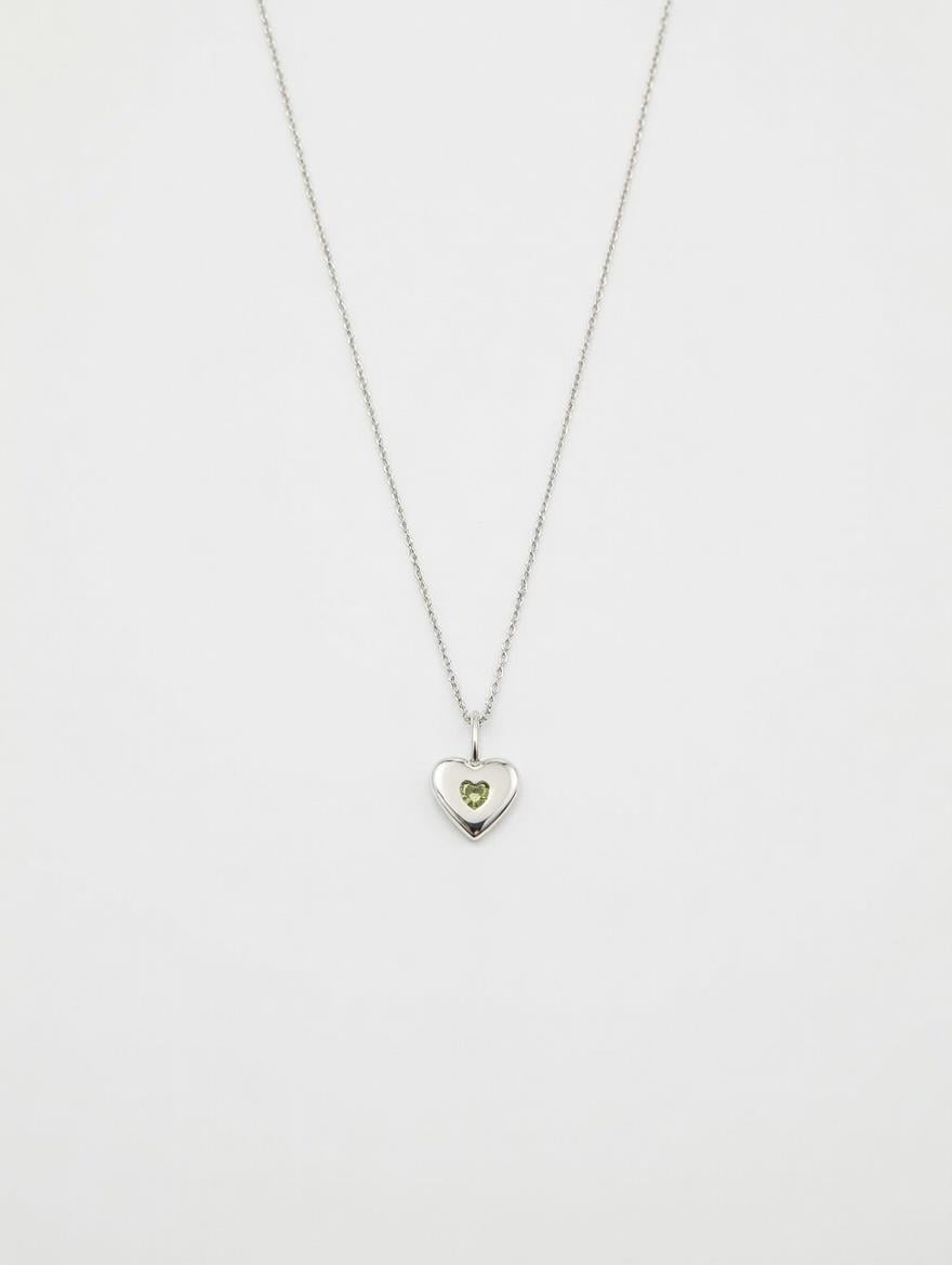 Peridot Taşlı Ağustos Ayı Doğum Kolyesi - 900907