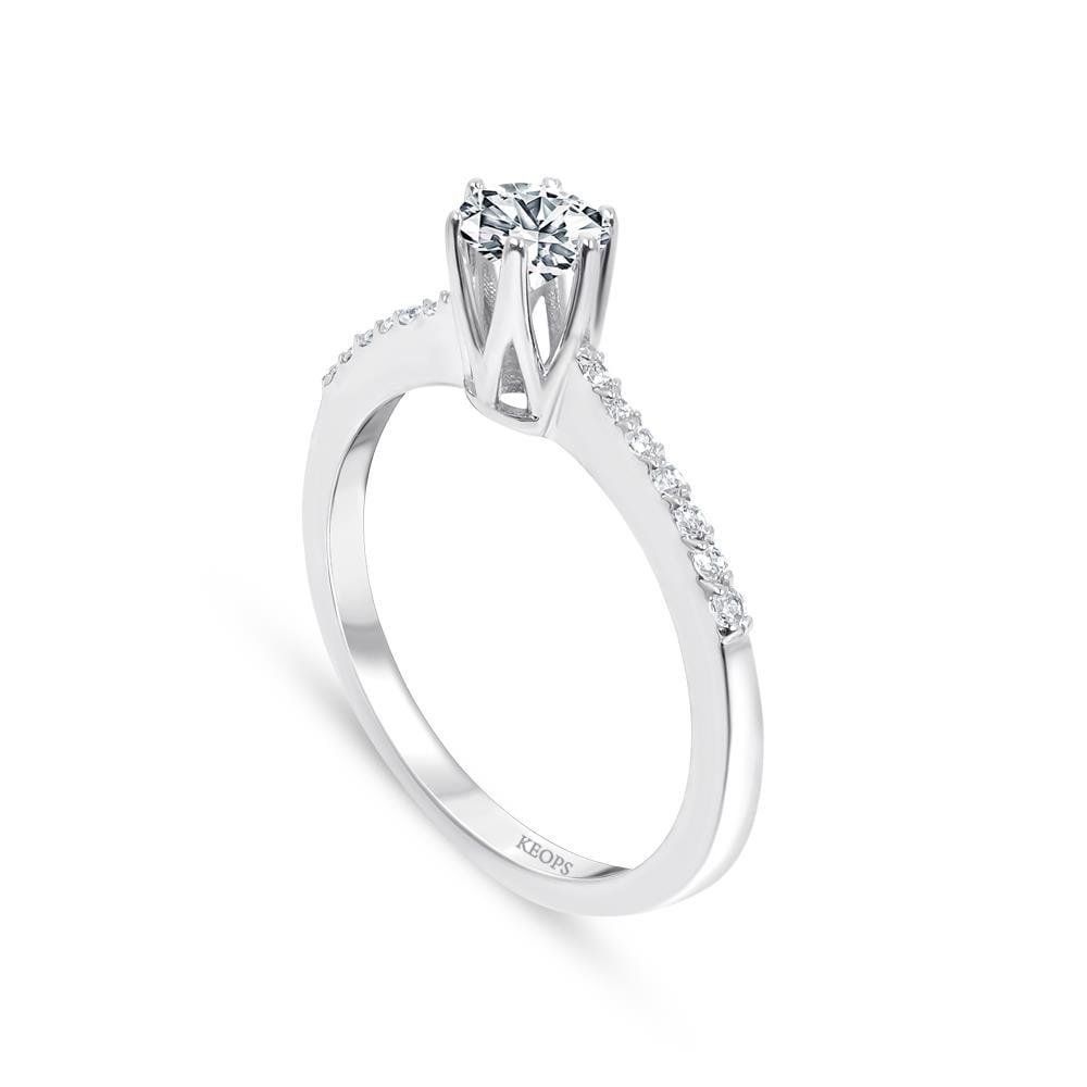 Toplam 0.39 Karat Pırlanta Tektaş Yüzük