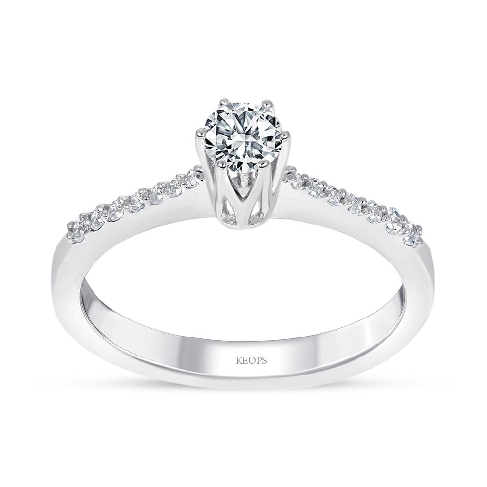 Toplam 0.34 Karat Pırlanta Tektaş Yüzük