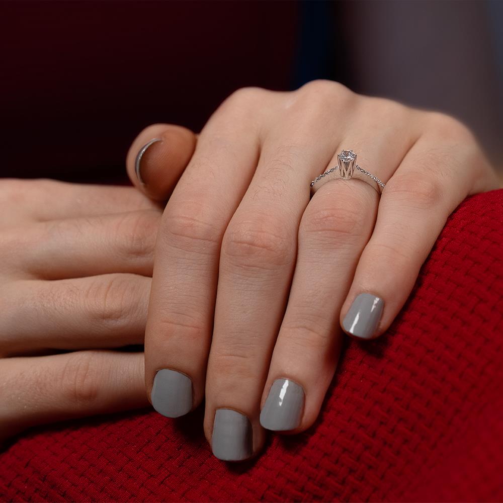 Toplam 0.34 Karat Pırlanta Tektaş Yüzük