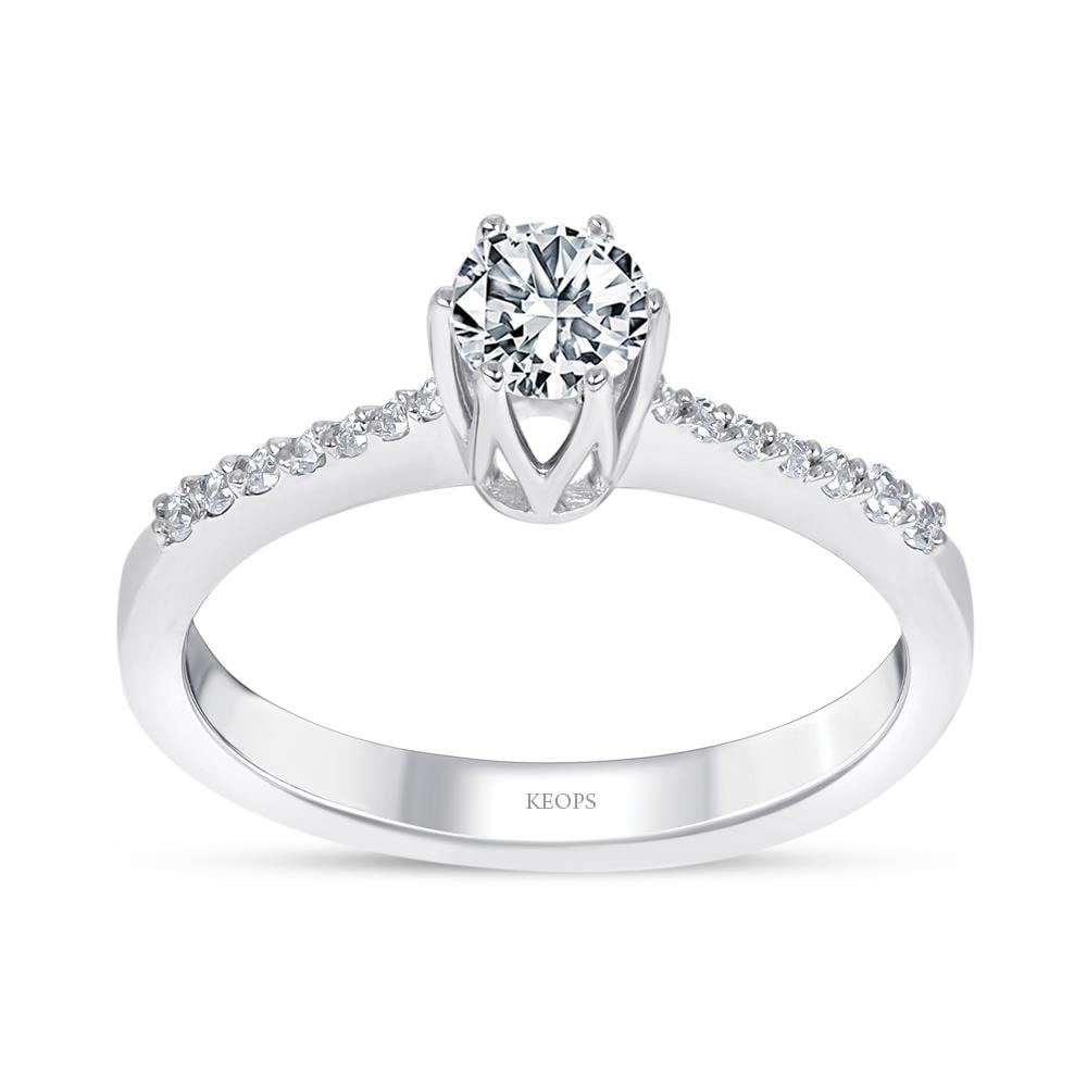 Toplam 0.44 Karat Pırlanta Tek Taş Yüzük