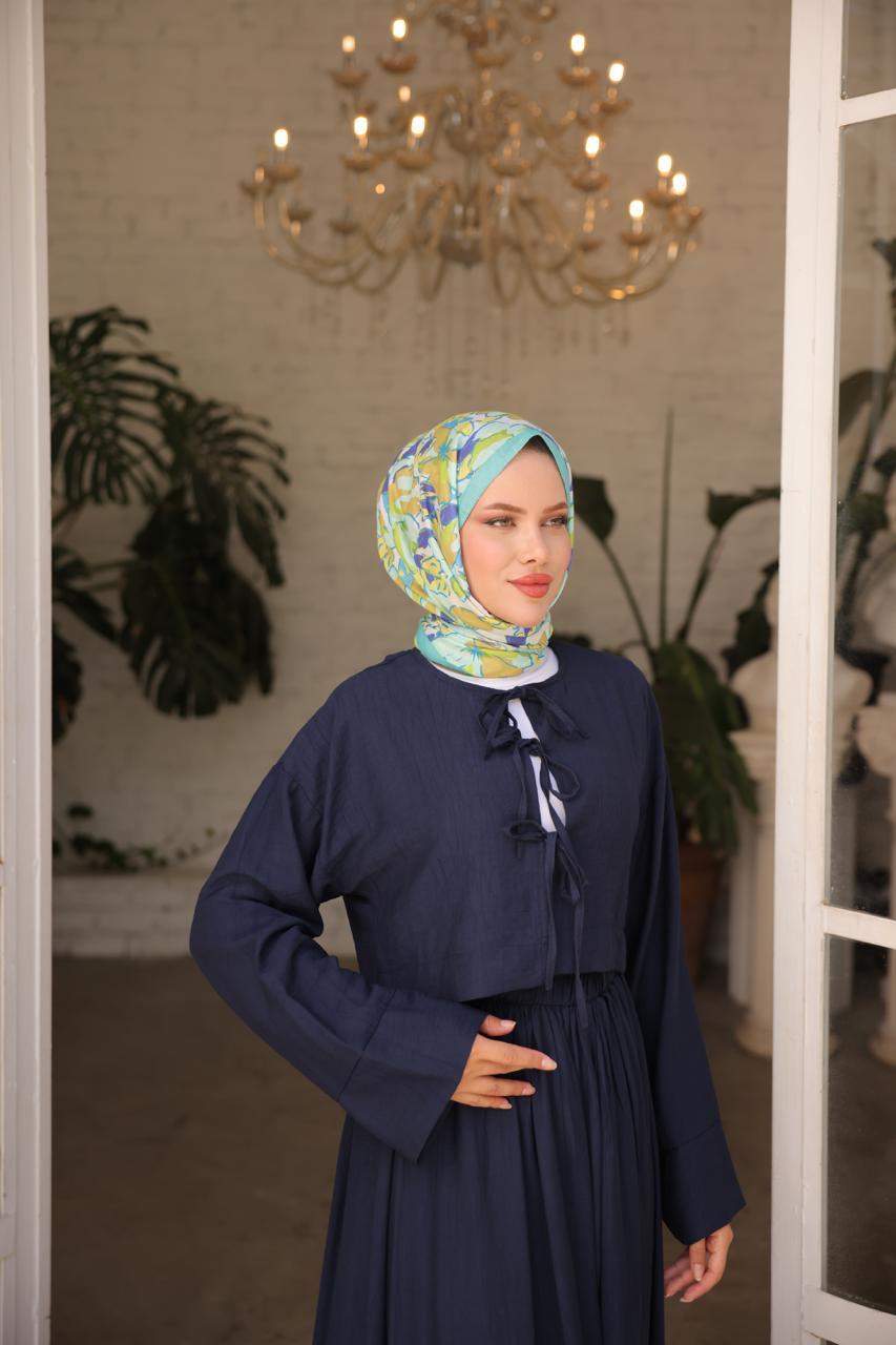 Çilek Kumaş Önü Bağlamalı Kimono Etekli Takım 