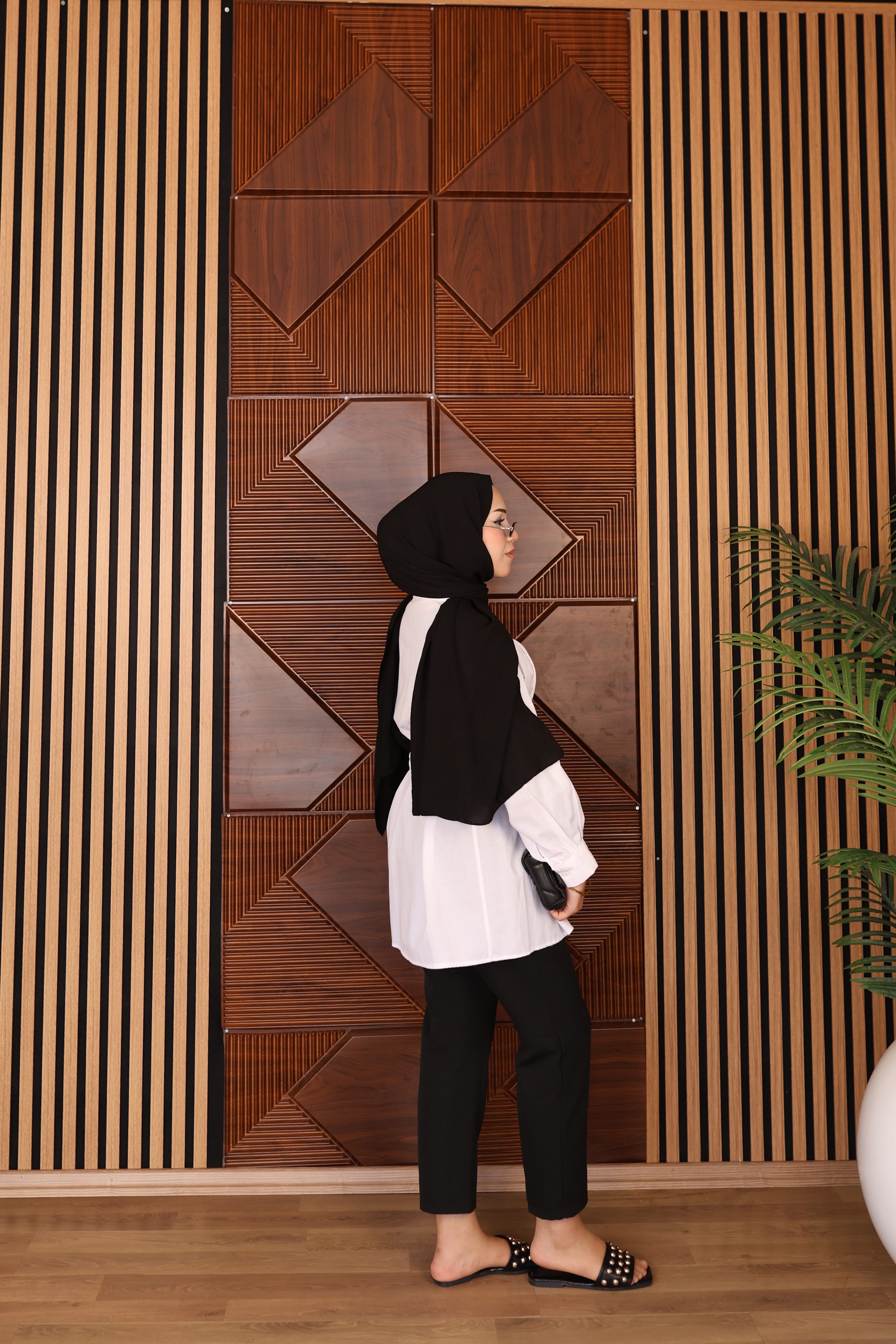 Sarı Dügmeli Korsajlı Tunik