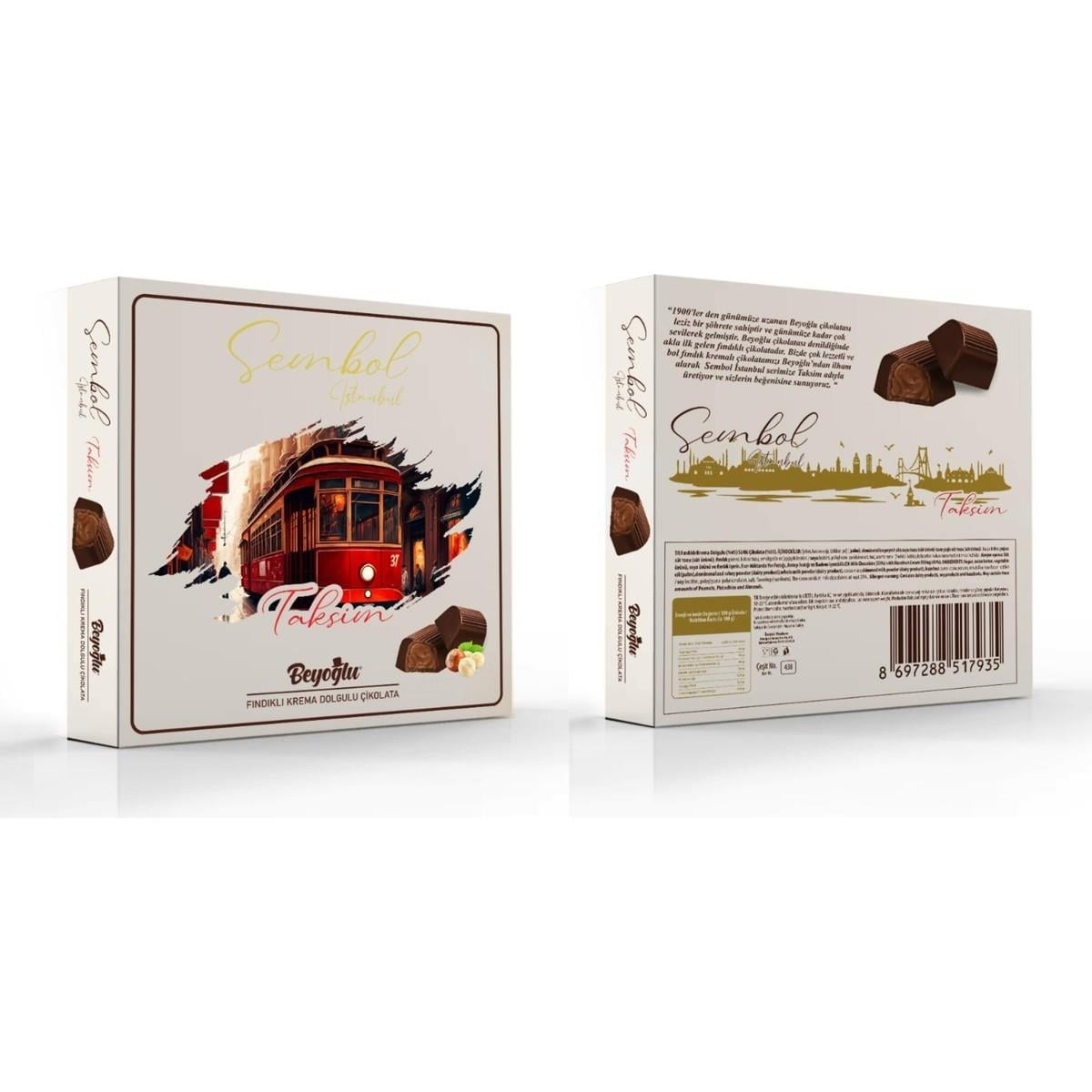 Beyoğlu Sembol Istanbul Gift Chocolate Hazelnut Cream Filled 300GR.