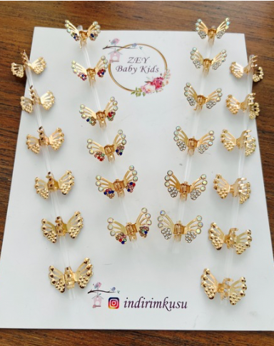 KELEBEKLİ KÜÇÜK MANDAL 6'LI SET