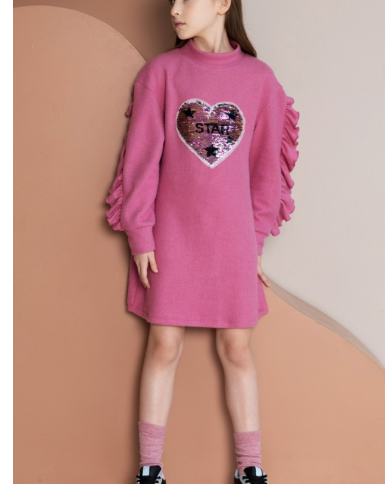 PEMBE YUMOŞ ELBİSE