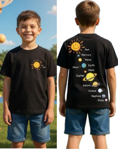 SİYAH UZAY SİSTEMİ SUN TİŞÖRT