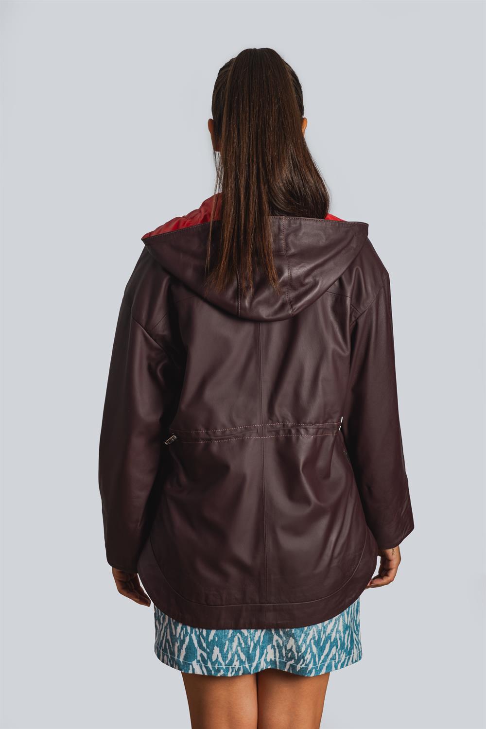 2442 Saarland Bayan Deri Ceketi