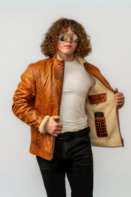 Culebrita Erkek Kürk Deri Ceketi