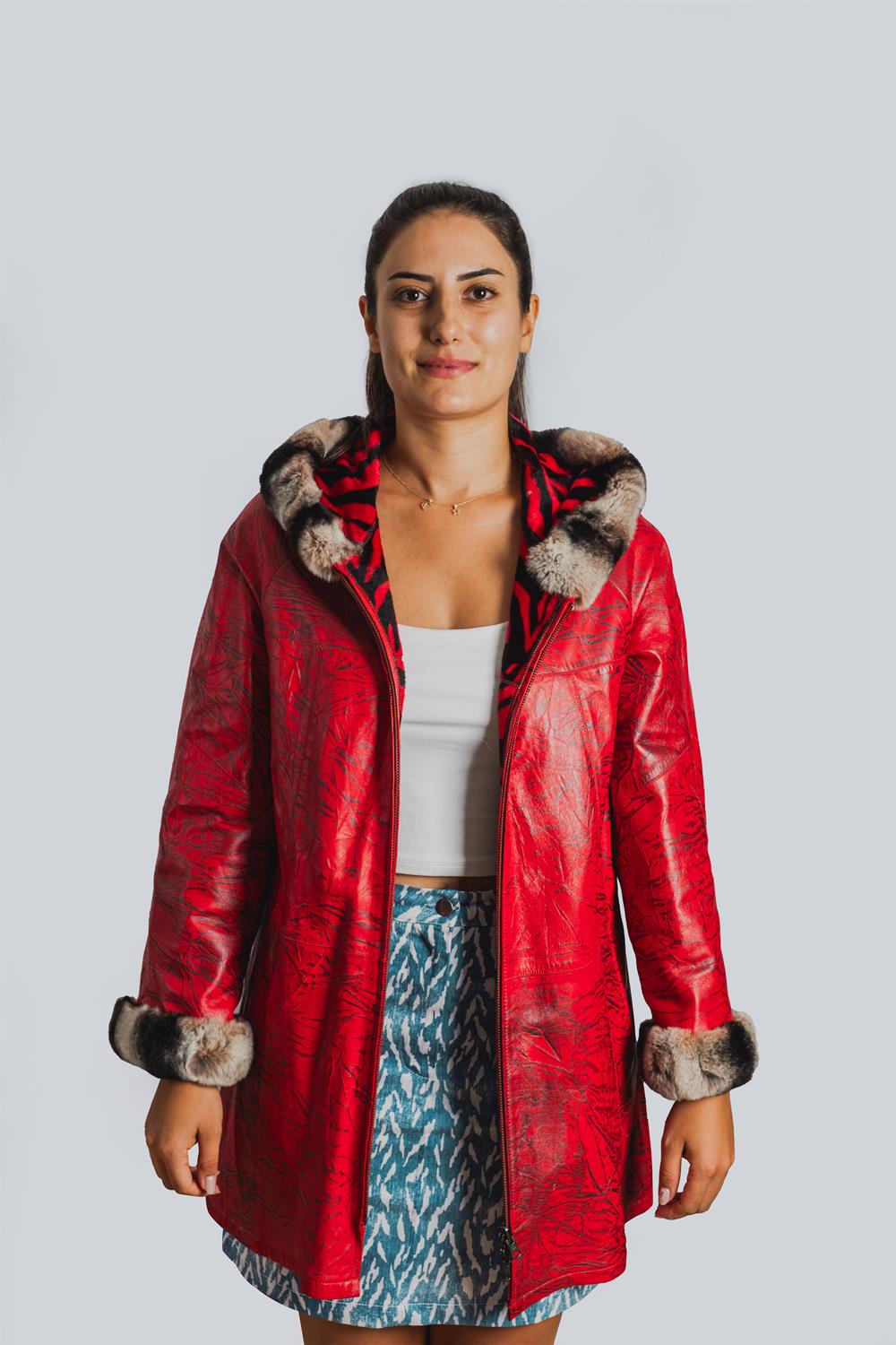 Dalila Rocha Bayan Deri Ceketi