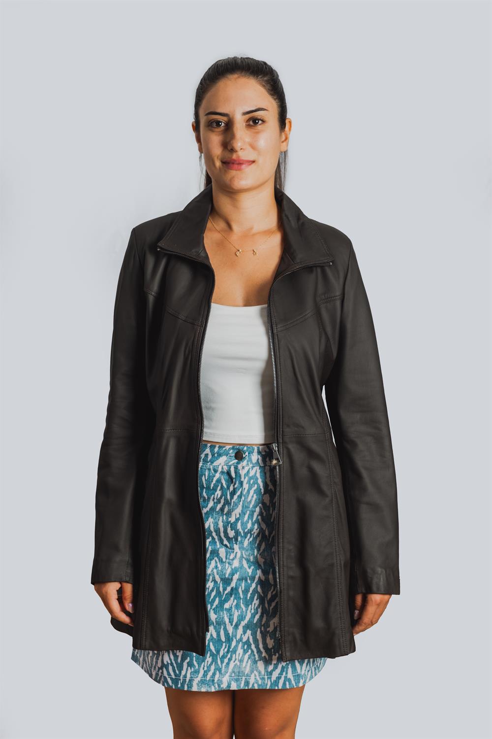 E133 Dresden Bayan Deri Ceketi