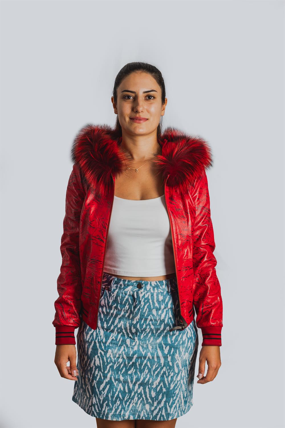 Elsa Refah Bayan Deri Ceketi