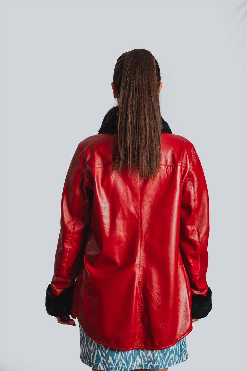 Eozgur Tukarim Bayan Deri Ceket