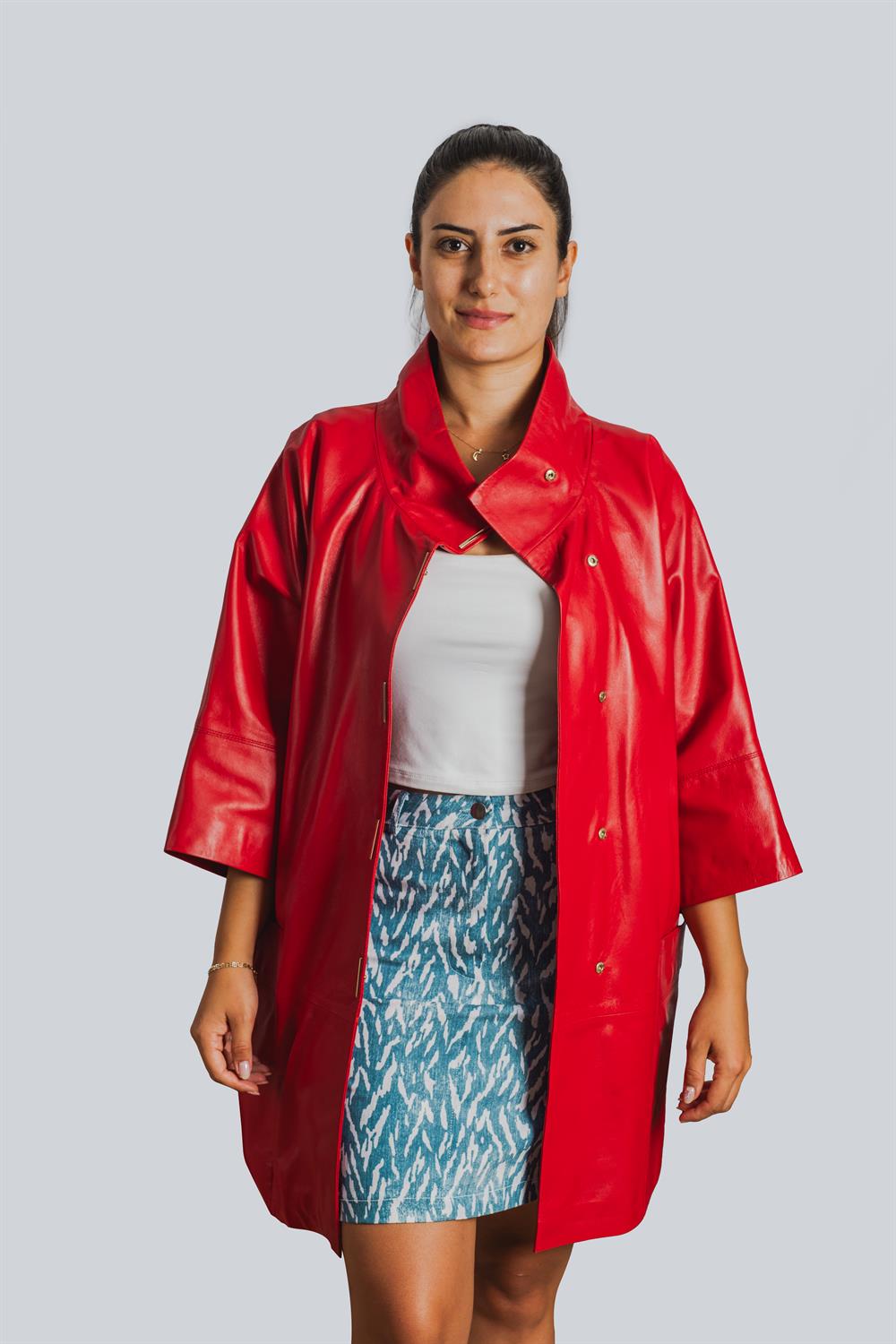 Erdin Chemnitz Bayan Deri Ceketi