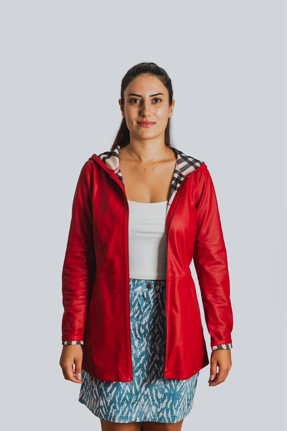 Julia Napier Bayan Deri Ceket