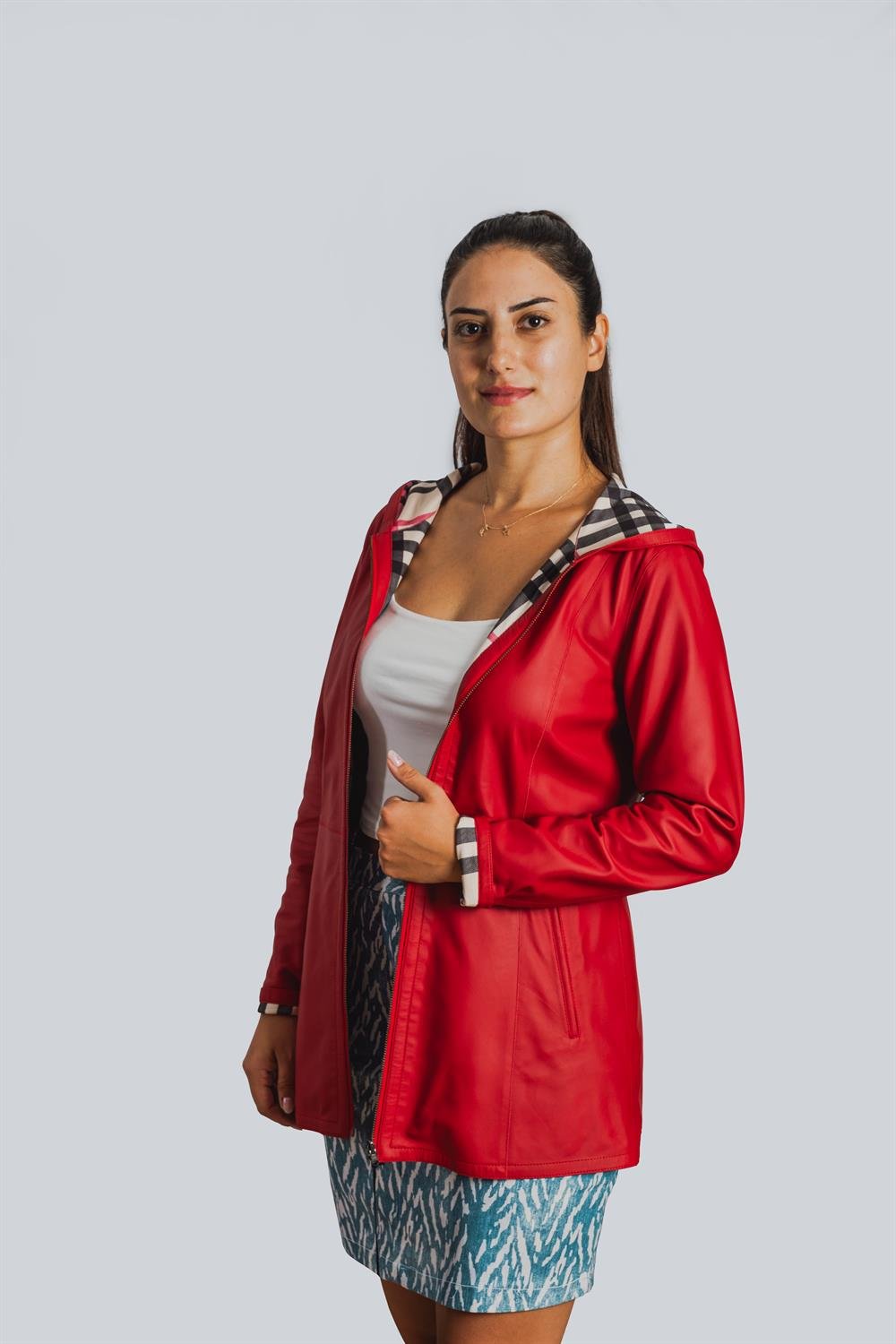 Julia Napier Bayan Deri Ceket