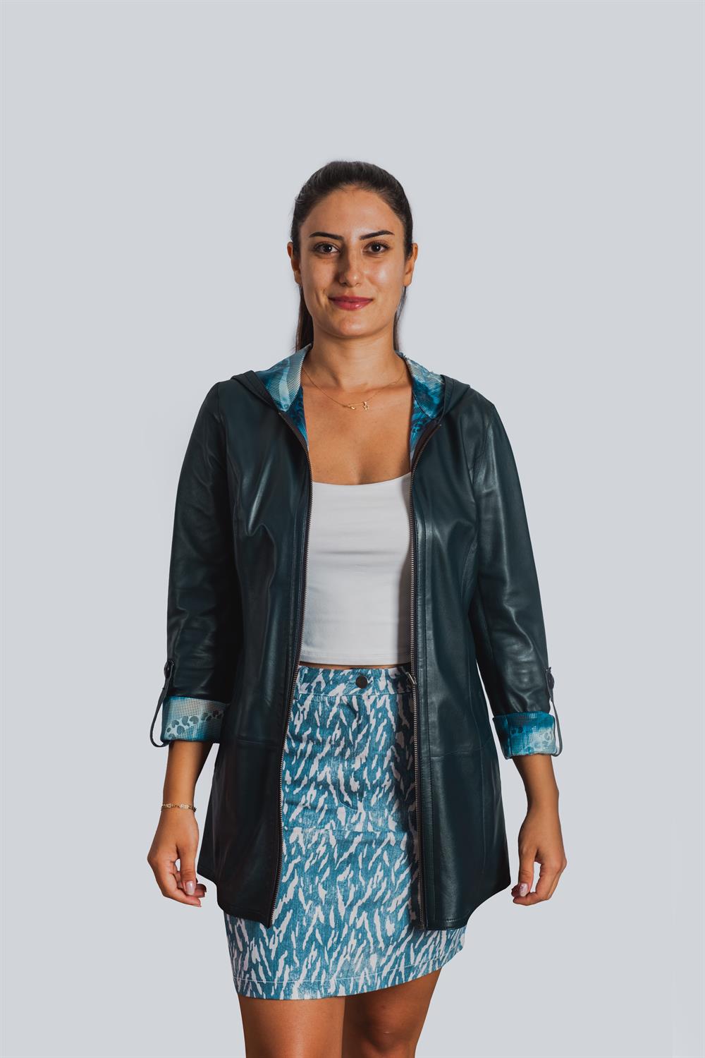Julia Pirot Bayan Deri Ceketi