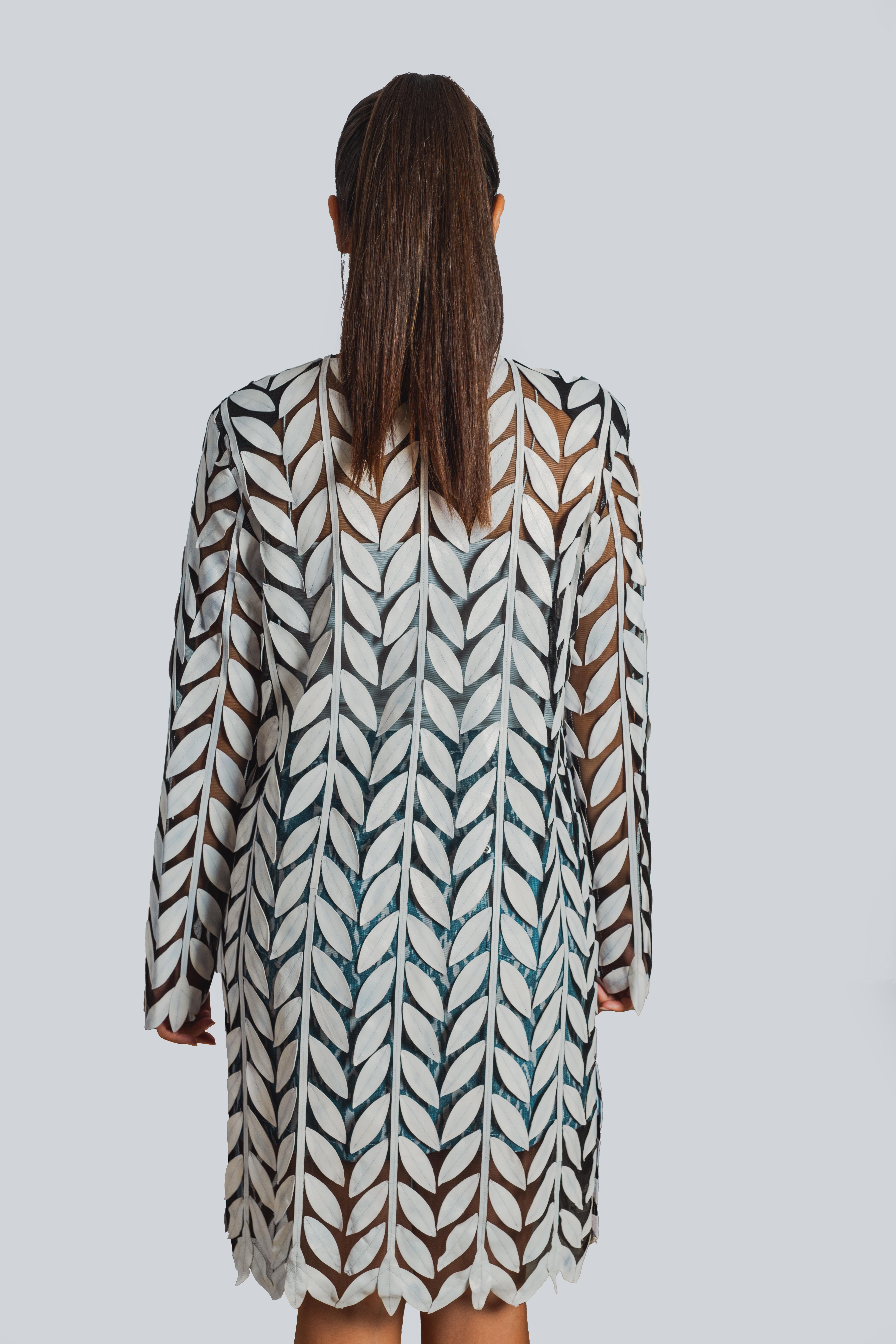 Magellan Yapraklı Kaban Bayan Deri Ceket