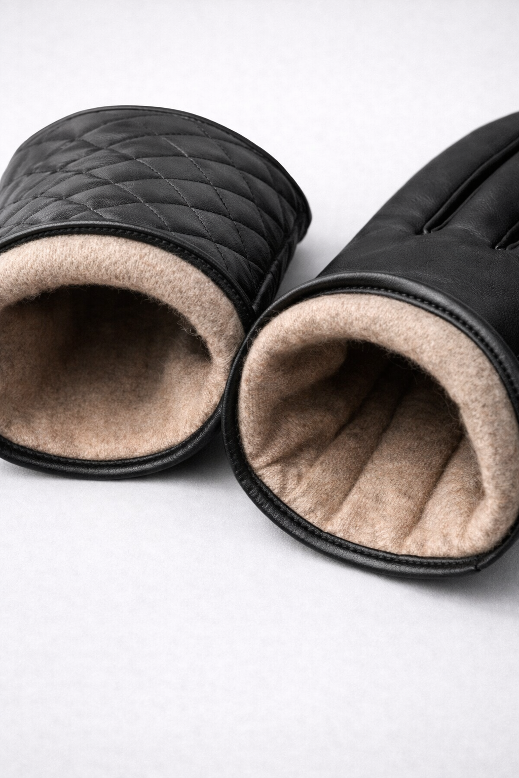 Noir Quilted Erkek Deri Eldiven