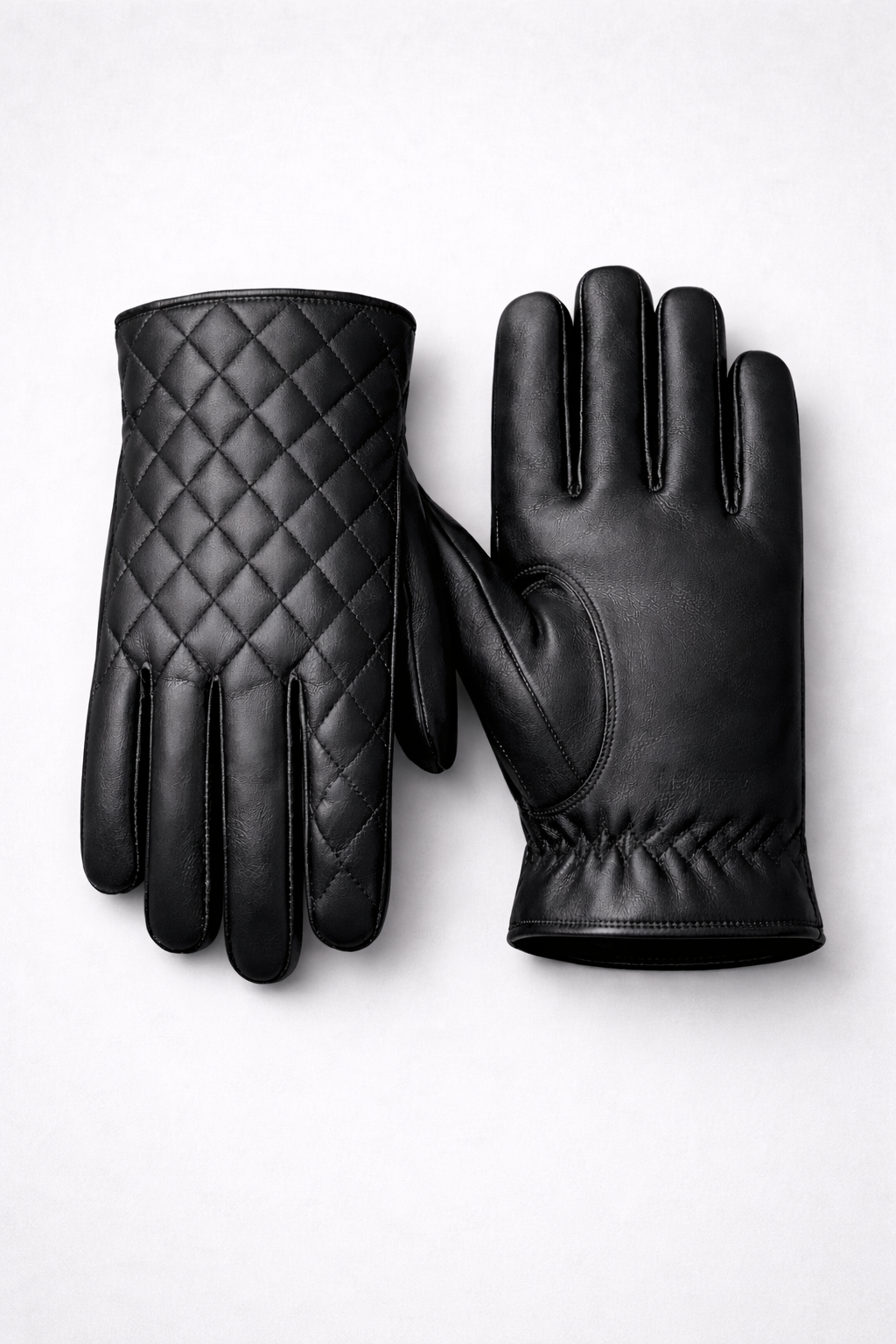 Noir Quilted Erkek Deri Eldiven