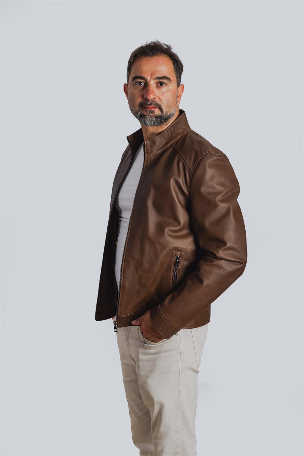 Quebec Erkek Deri Ceketi