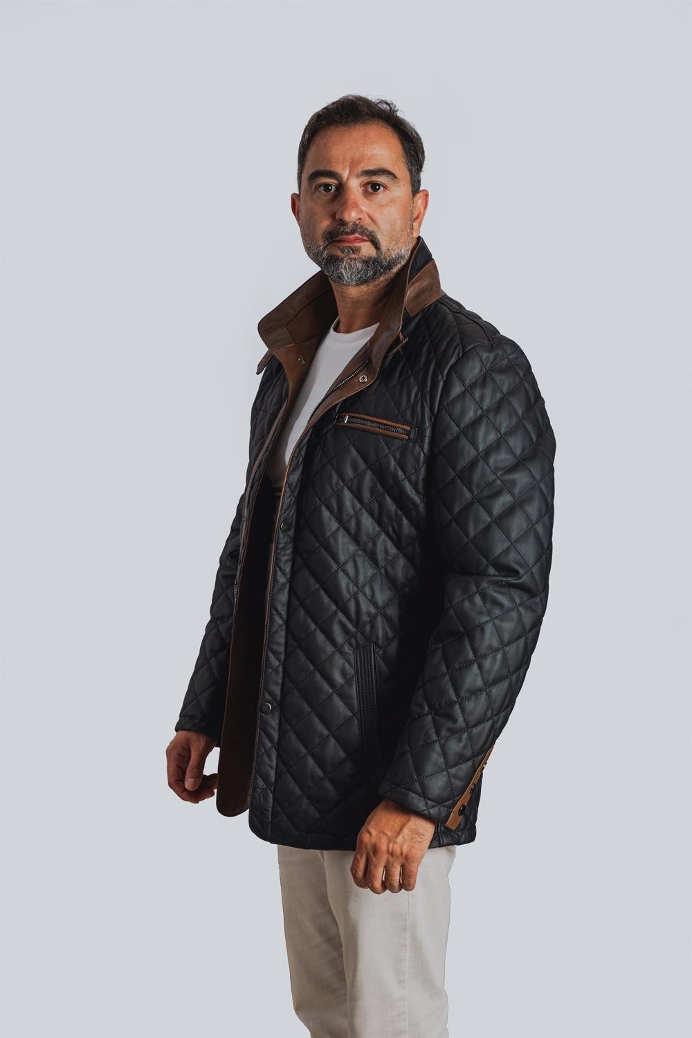 Rivoli Daejeon Erkek Kışlık Deri Ceketi