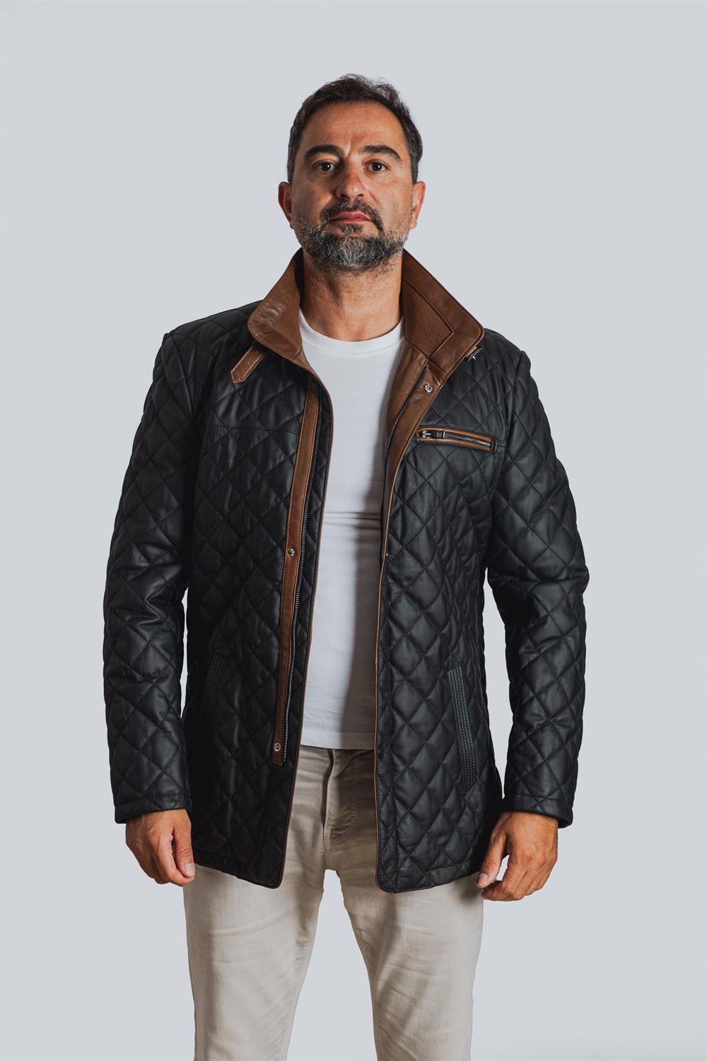 Rivoli Daejeon Erkek Kışlık Deri Ceketi