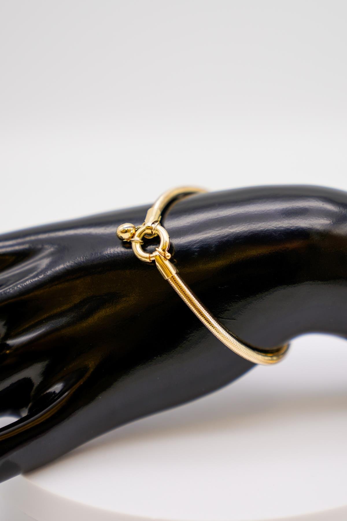 14 Ayar Altın Ayarlanabilir Lastik Bileklik – Sade ve Şık Tasarımlı Minimal Takı