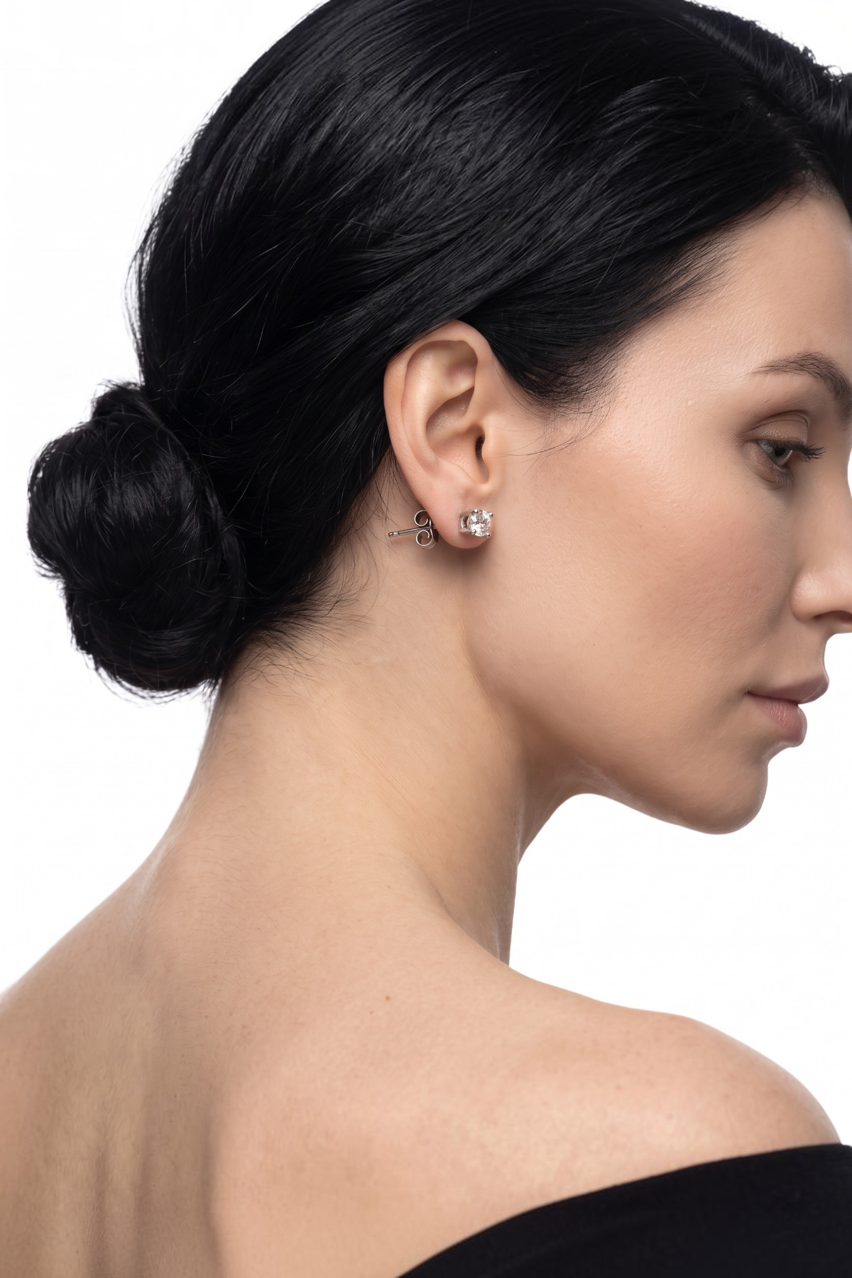 Zircon Stone Solitaire Earring 14 Aayr