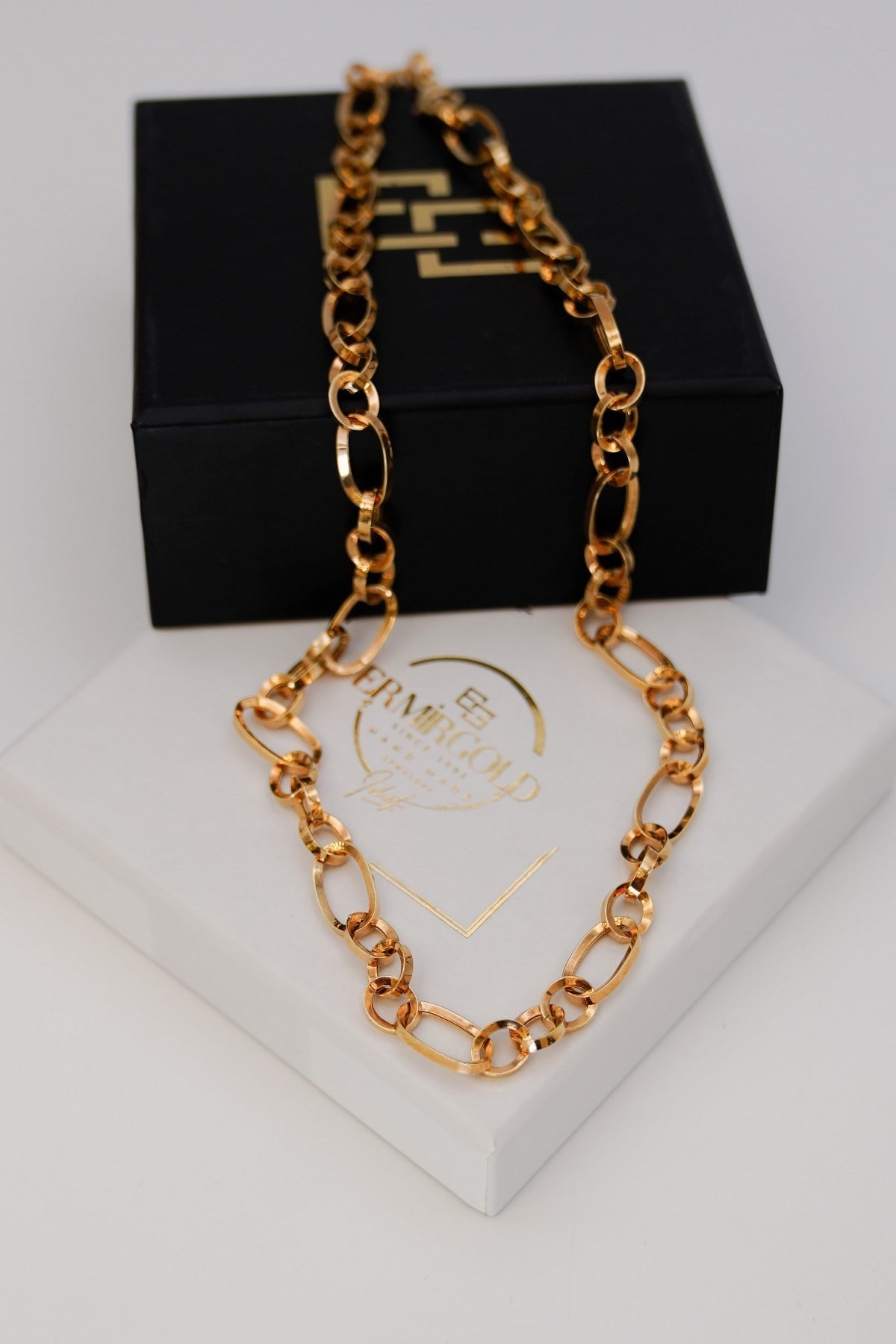 Italienische Figaro-Kette, 14 Karat