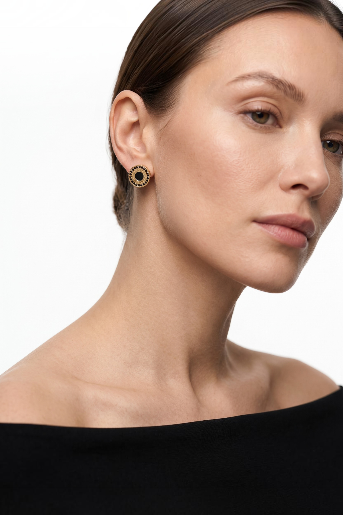 Bvlgari-Ohrringe mit Zirkonstein 14 Karat