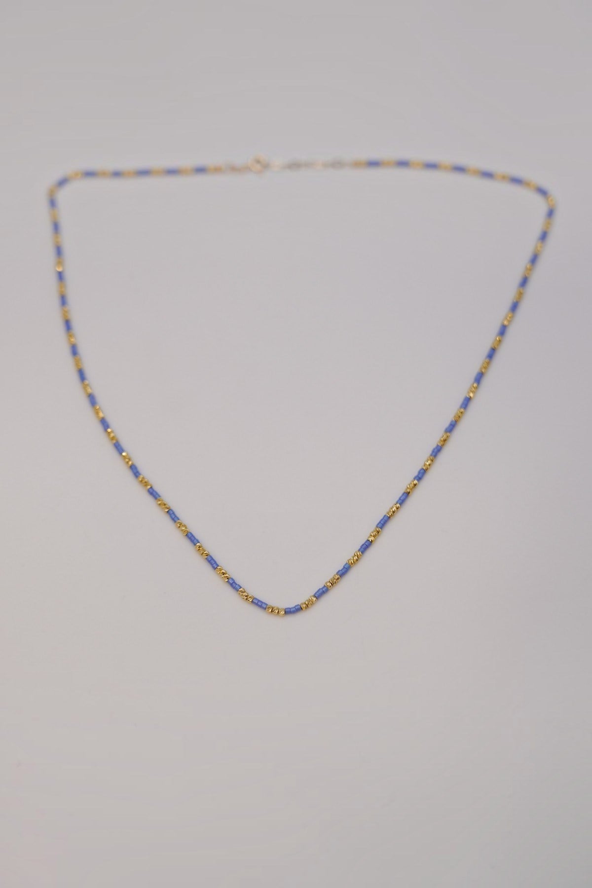 Lilac Beaded Dorica Necklace 14 Carat