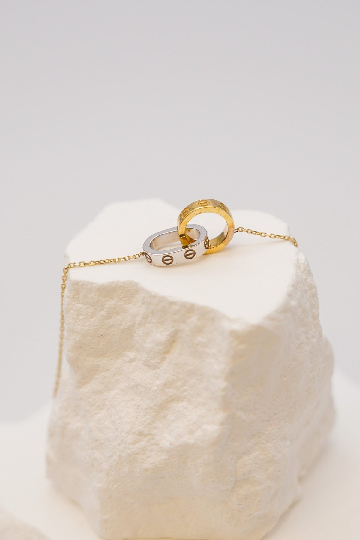 Armband aus Grün-Weißgold 14 Karat