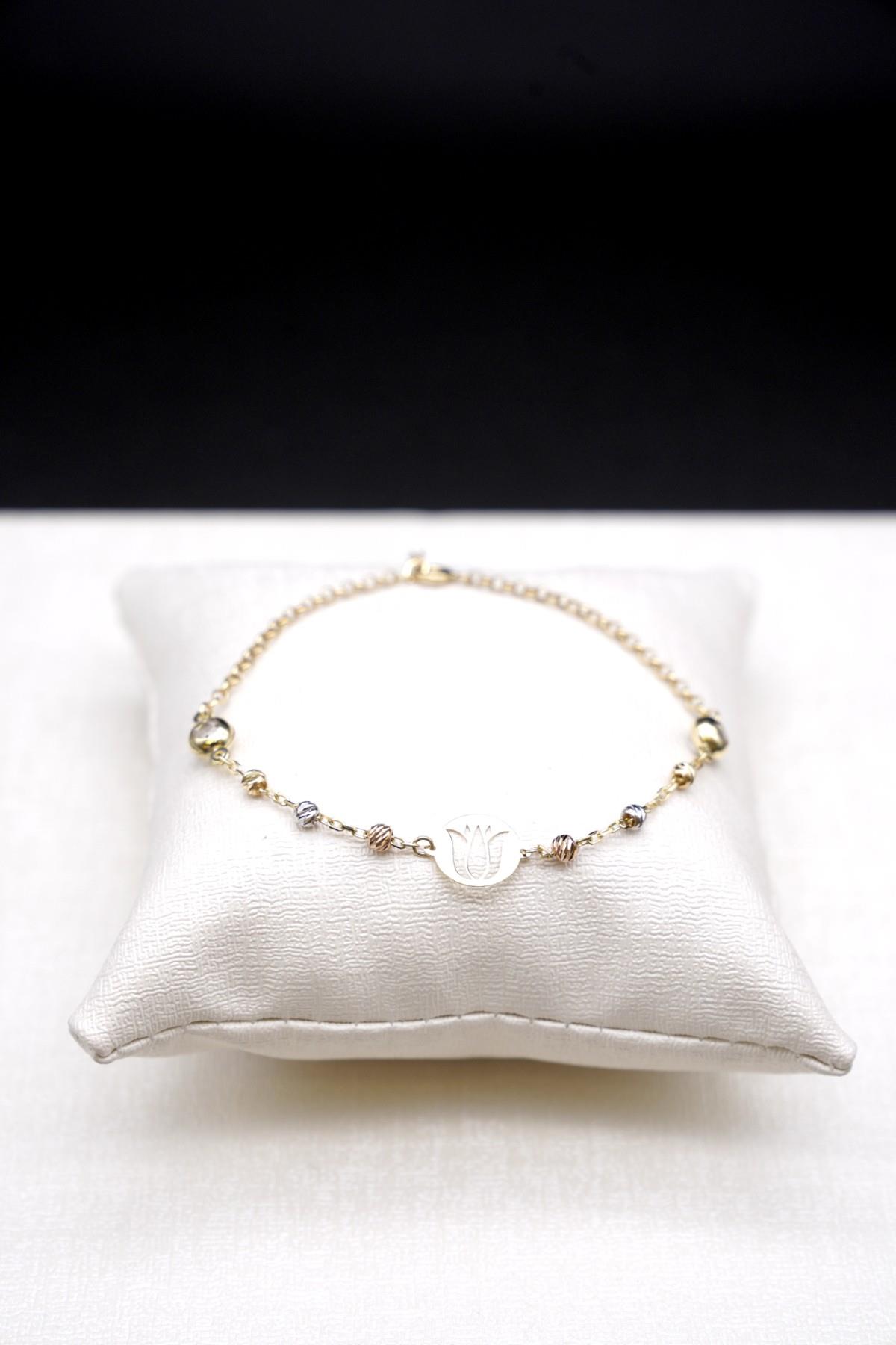 3 Renkli Dorika Bileklik 14 Ayar