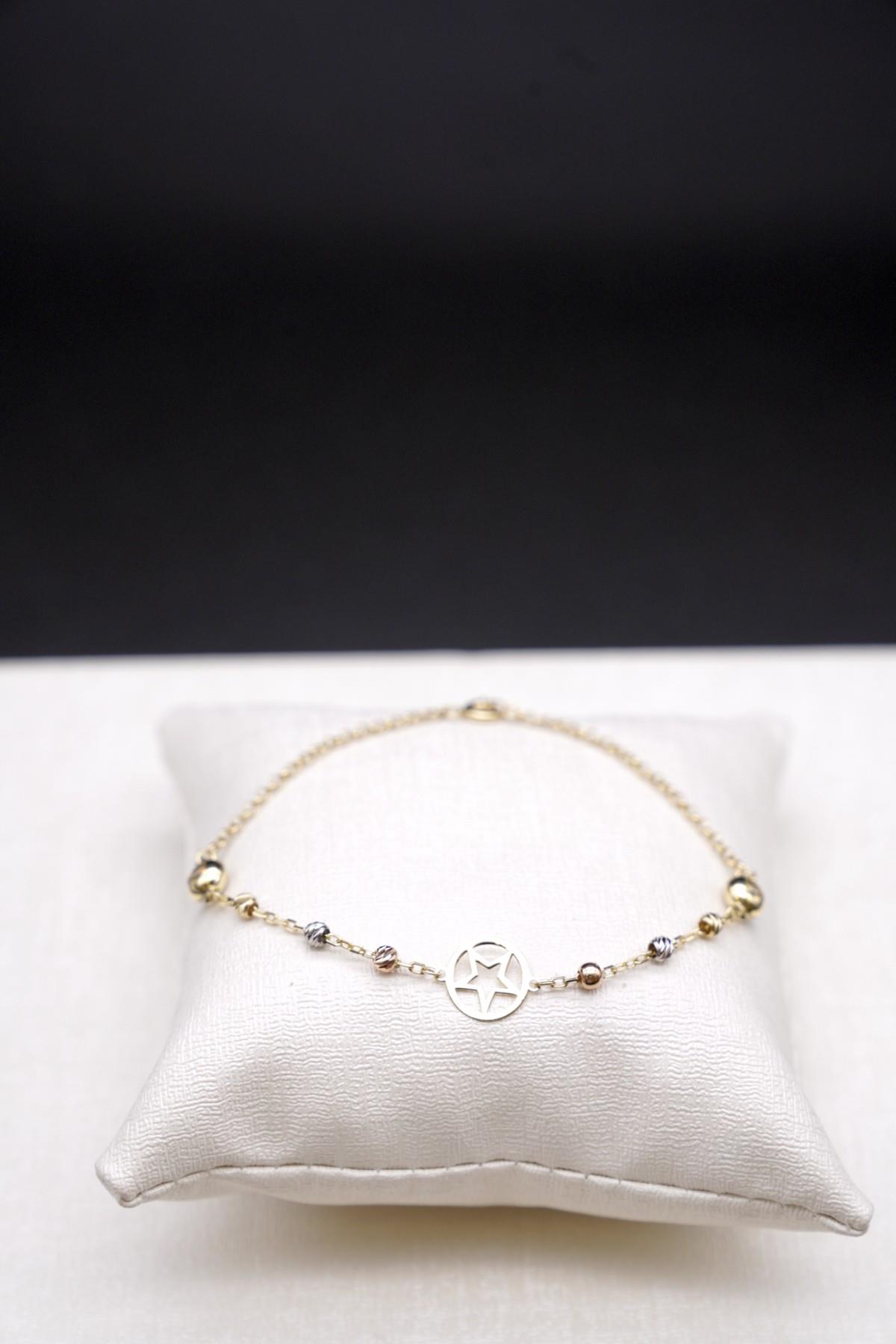 3 Renkli Dorikalı Bileklik 14 Ayar