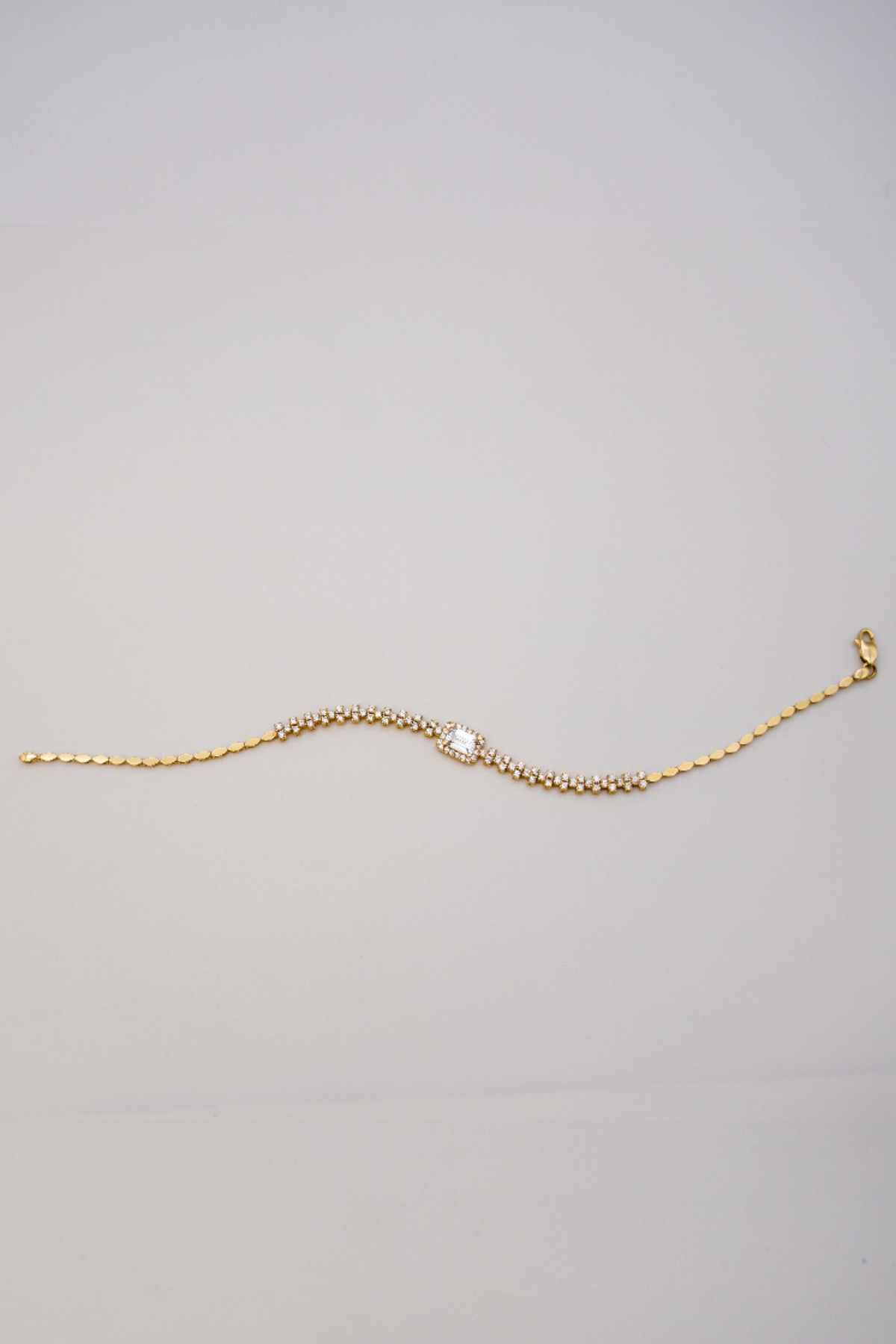 Baguette Stone Bracelet 14 Carat