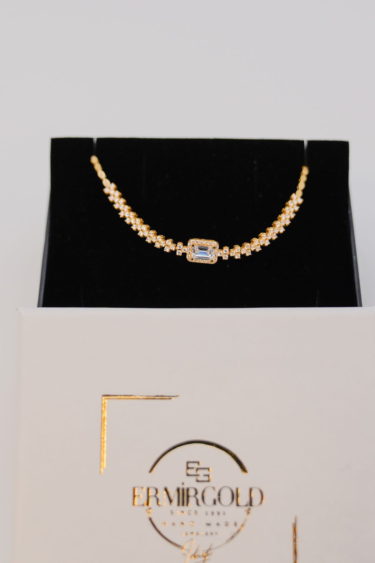 Baguette Stone Bracelet 14 Carat