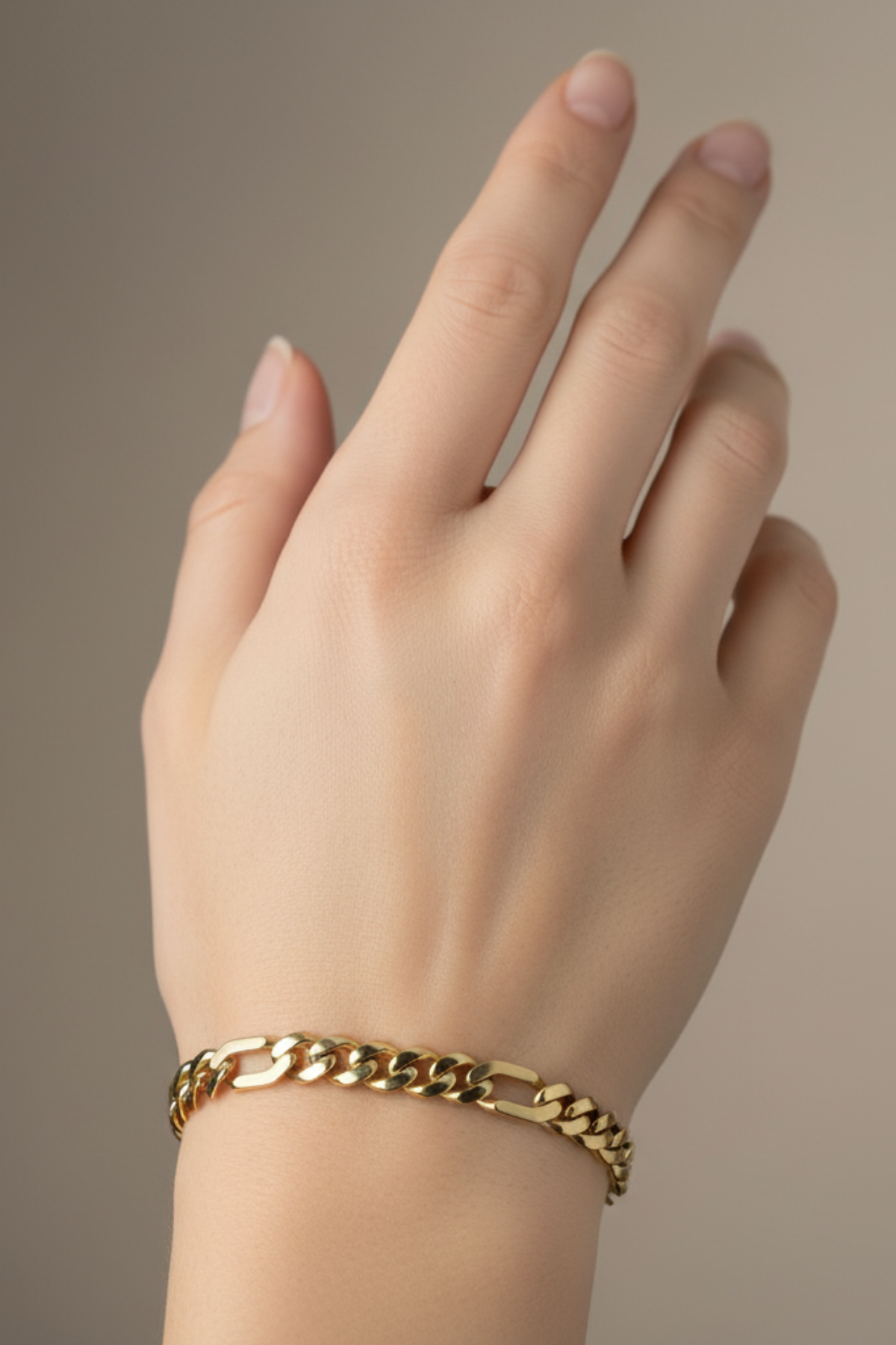 Figaro-Armband 14 Karat