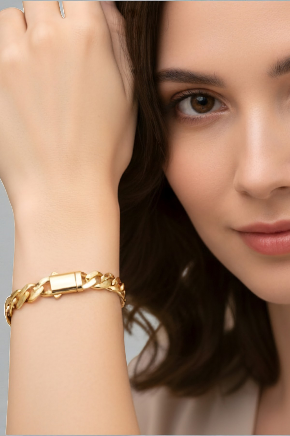 Figaro-Armband 14 Karat
