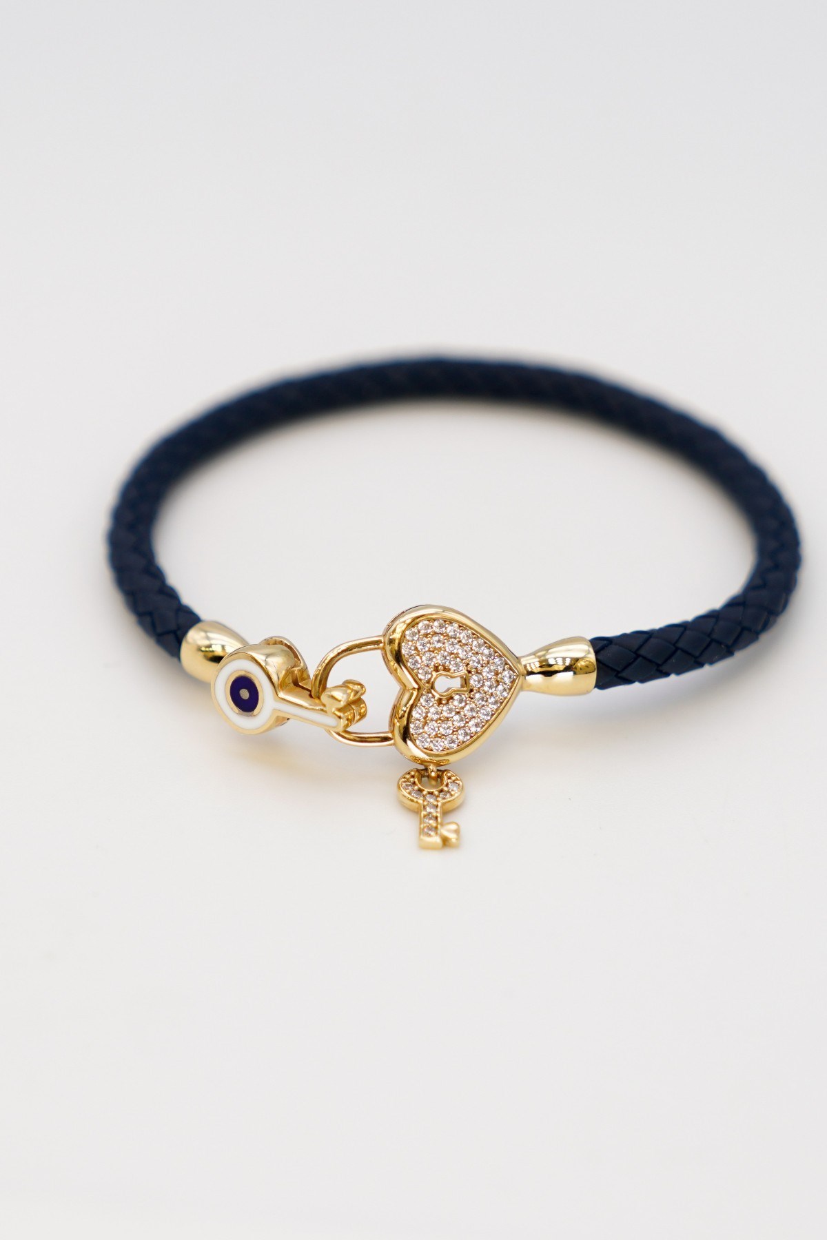 Tiffanyy-Gummiarmband mit Zirkonstein 14 Karat