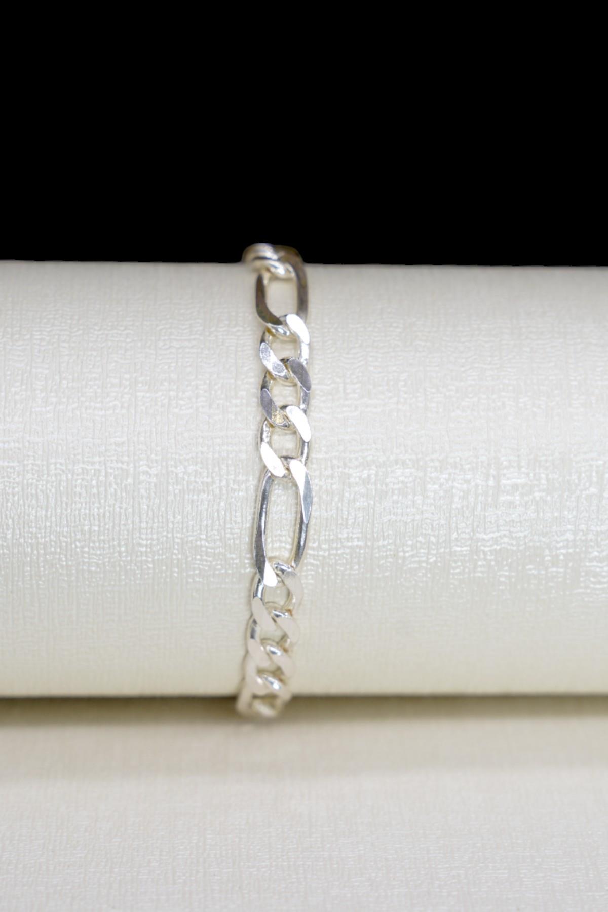 Gümüş Figaro Bileklik 925 Ayar