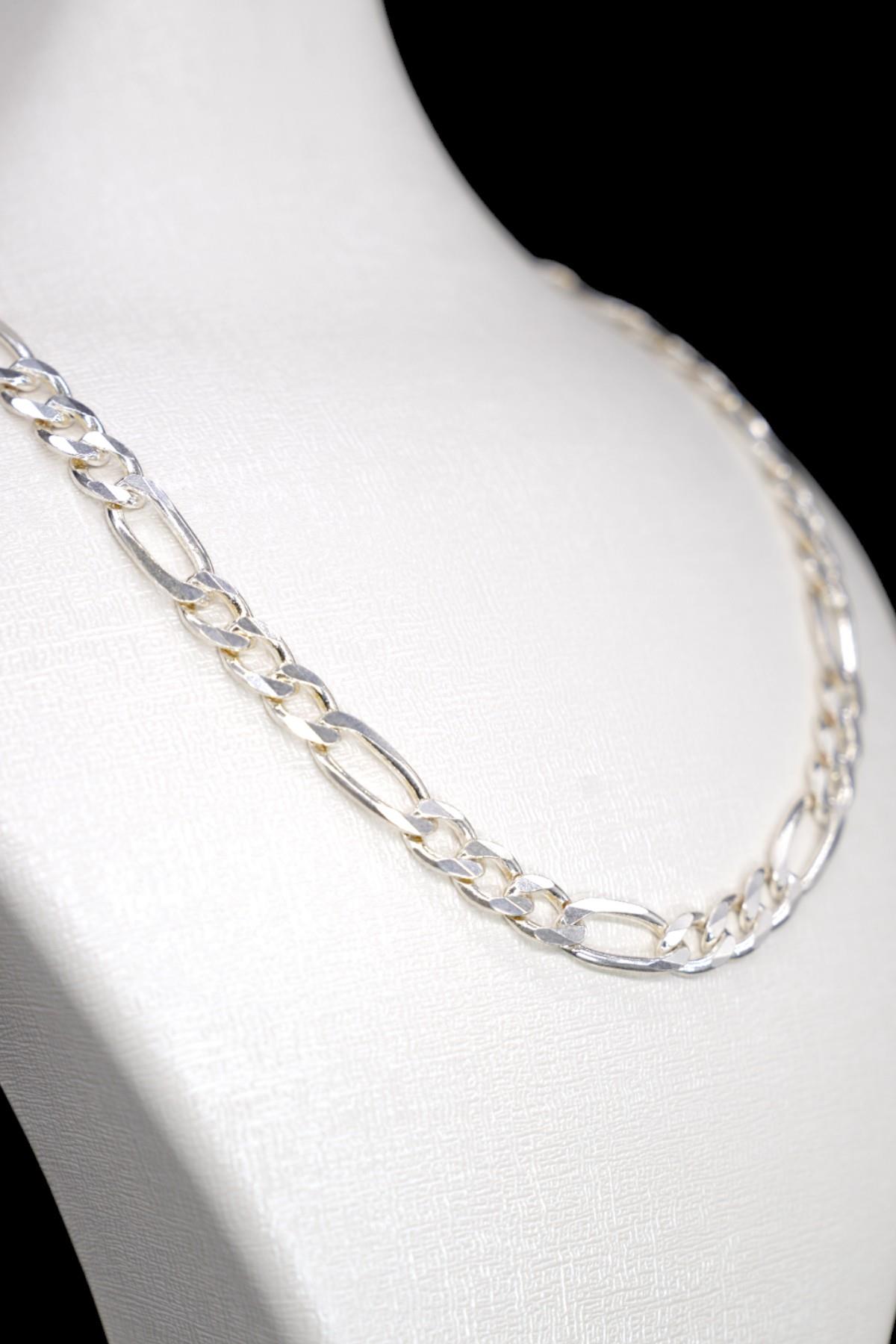 Gümüş Figaro Zincir 925 Ayar