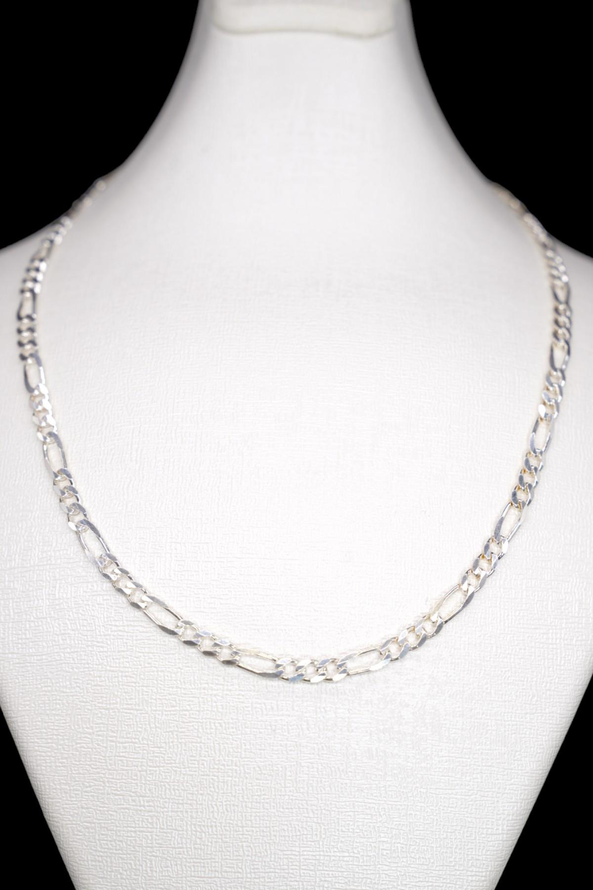 Gümüş Figaro Zincir 925 Ayar