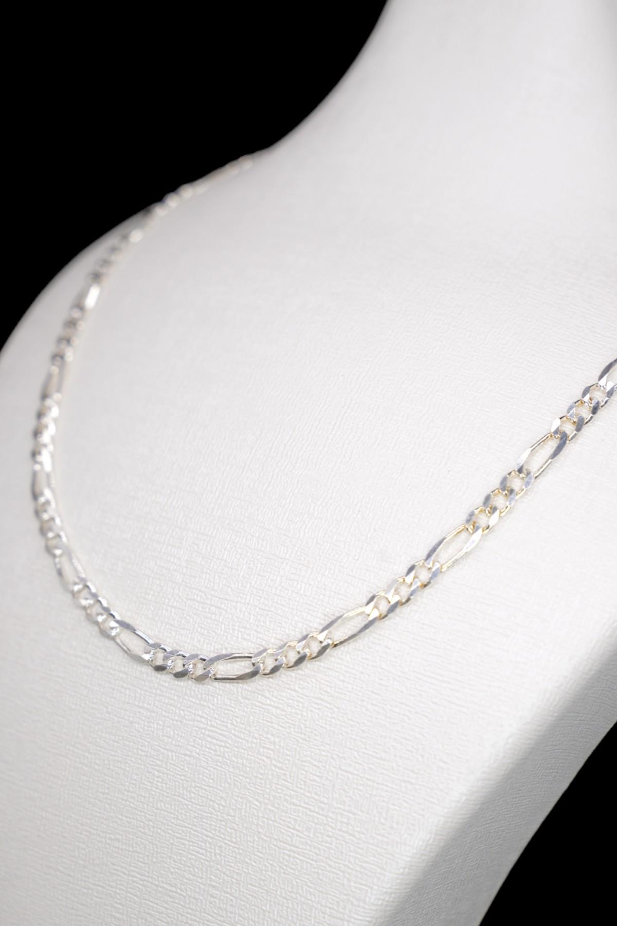 Gümüş Figaro Zincir 925 Ayar