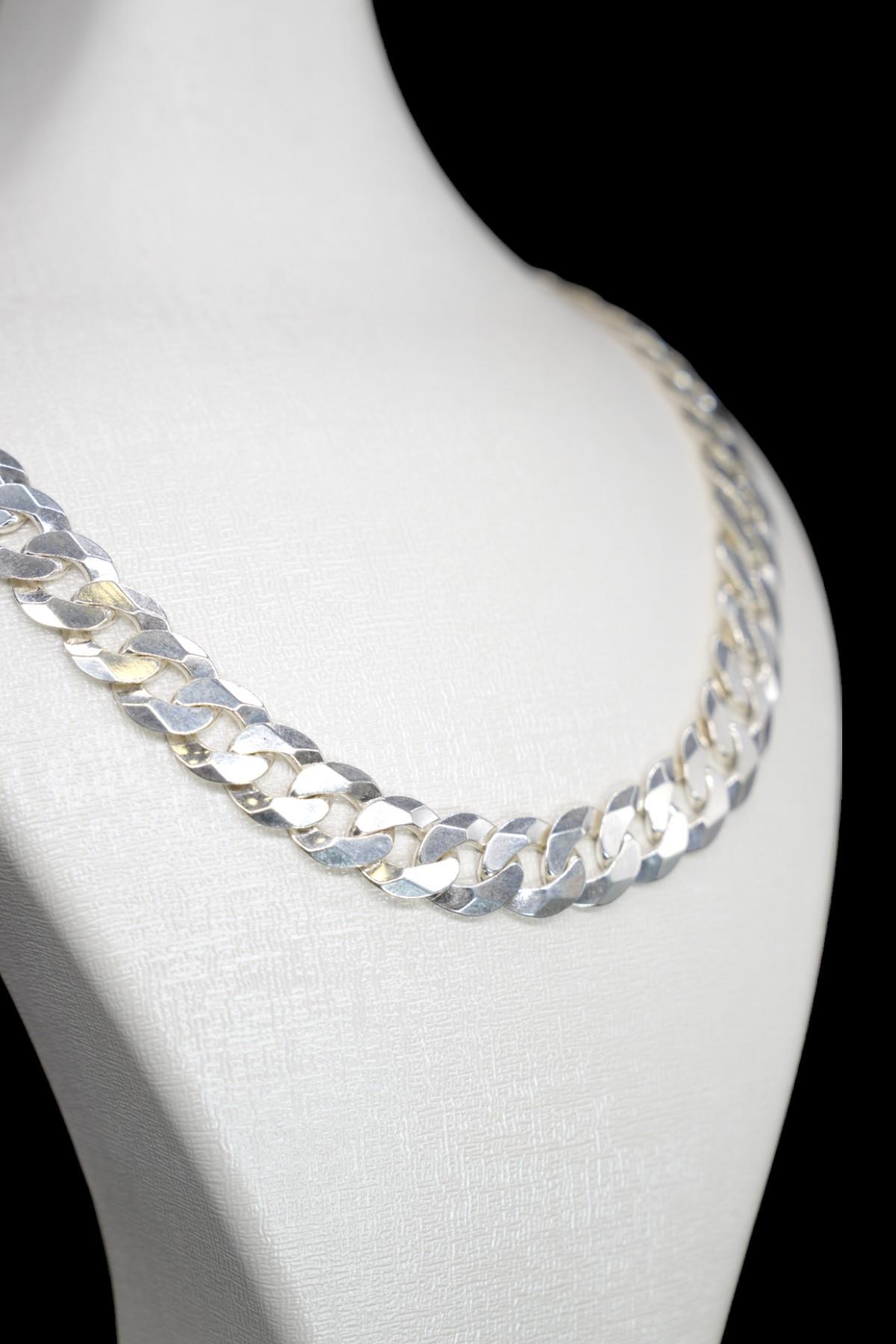 Gümüş Panzer Zincir 925 Ayar