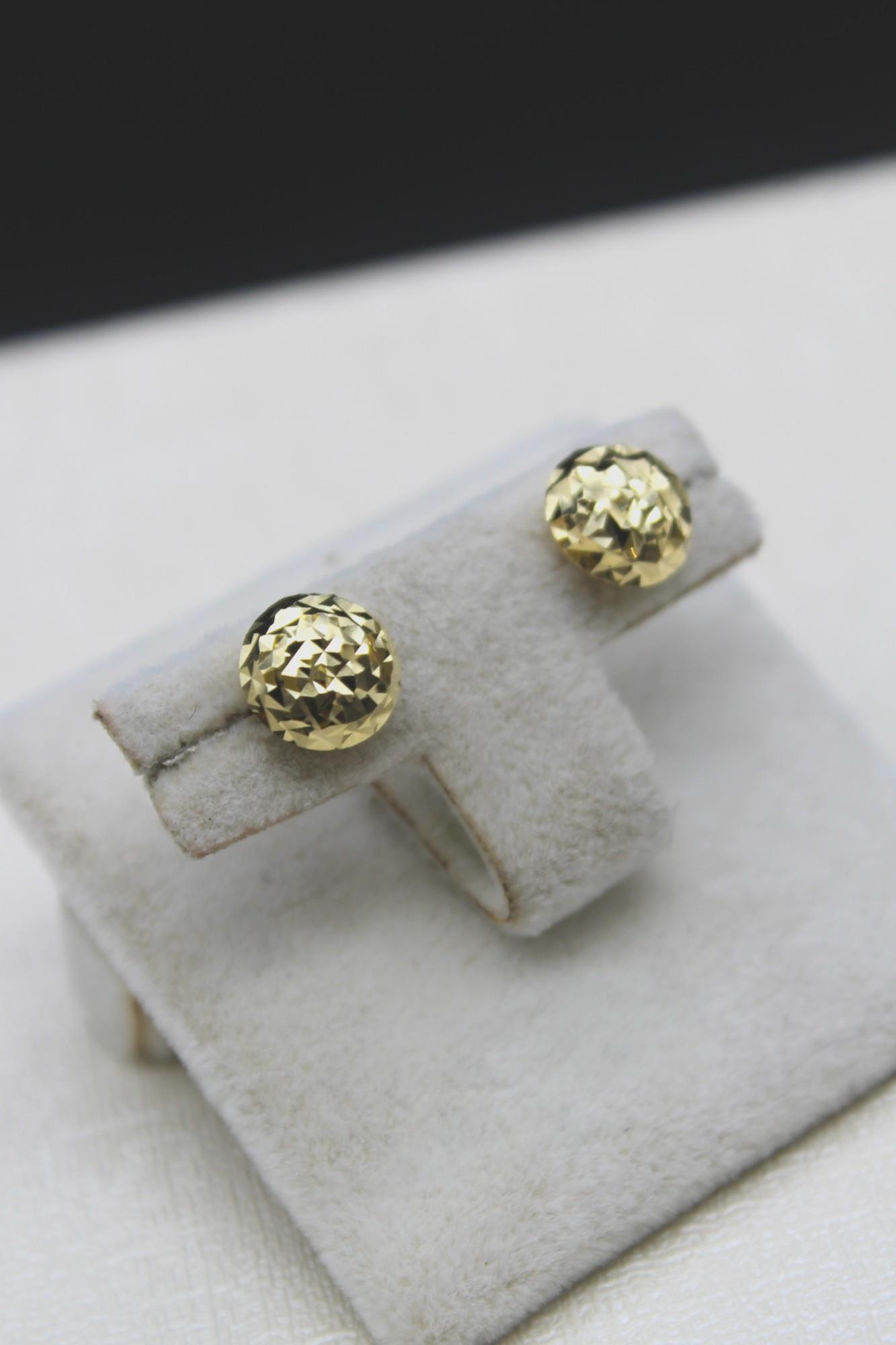 Kalemli Top Küpe 14 Ayar