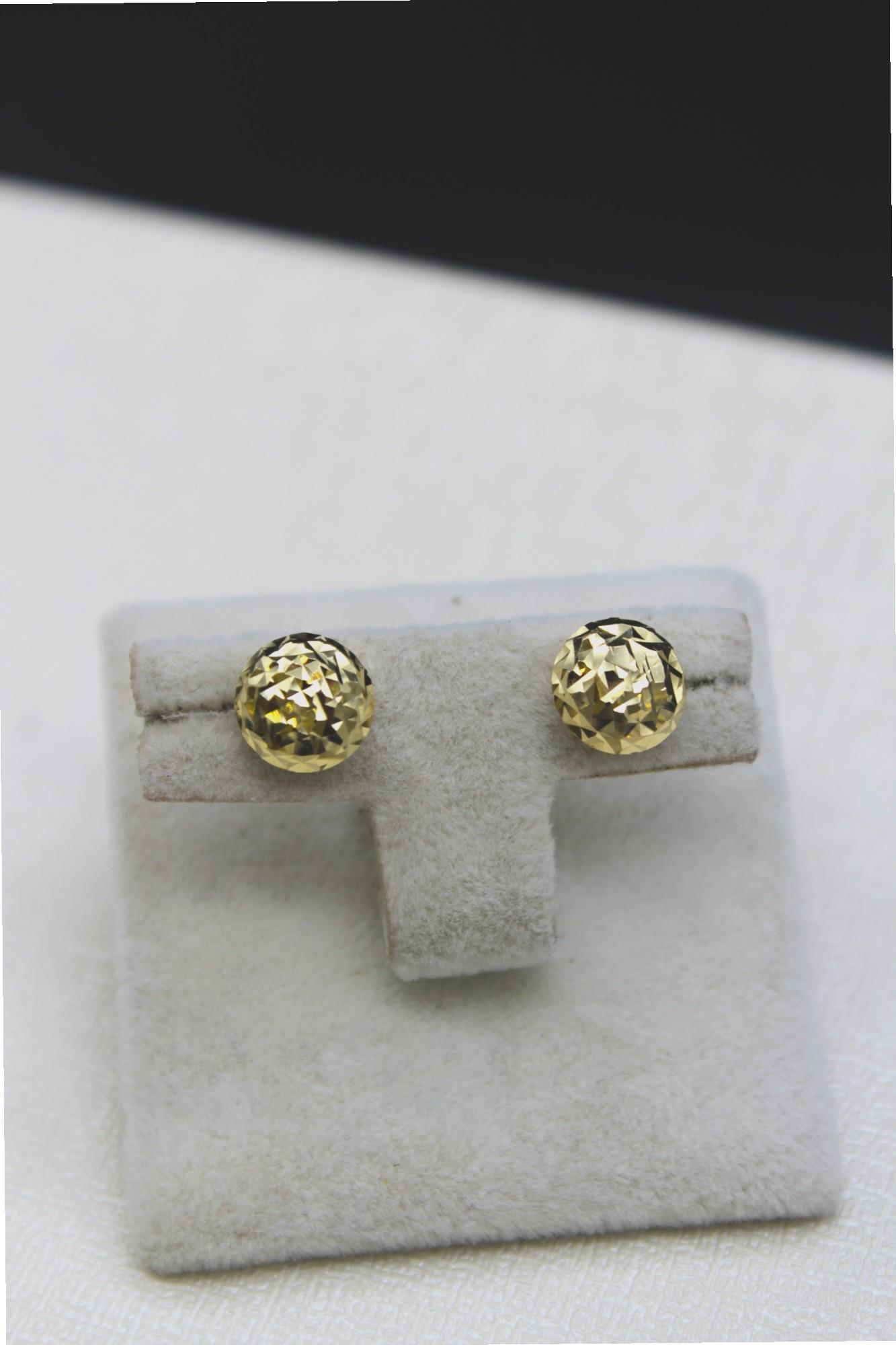 Kalemli Top Küpe 14 Ayar