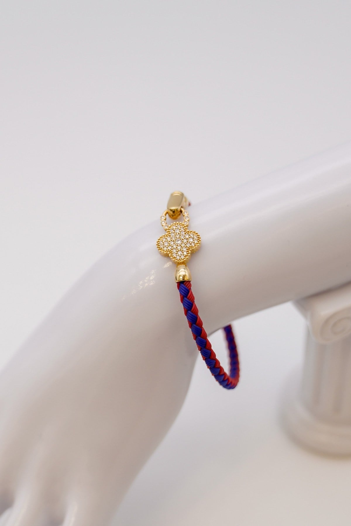 Zirkonstein-Vancleff-Strickarmband 14 Karat